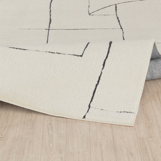 Tapis Scandinave Moderne Ivoire/Gris Bari