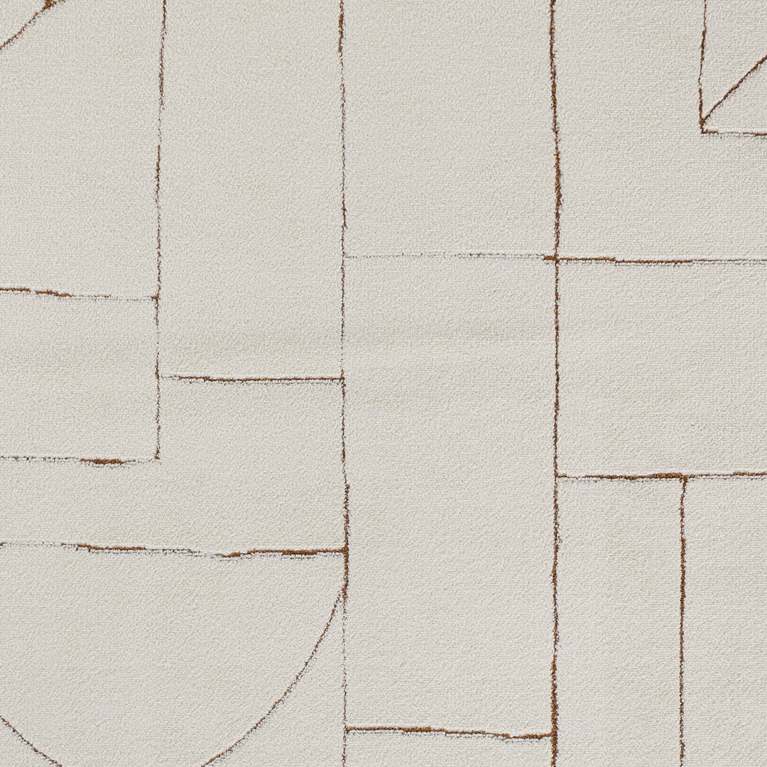 Tapis Scandinave Moderne Ivoire/Terracotta Bari