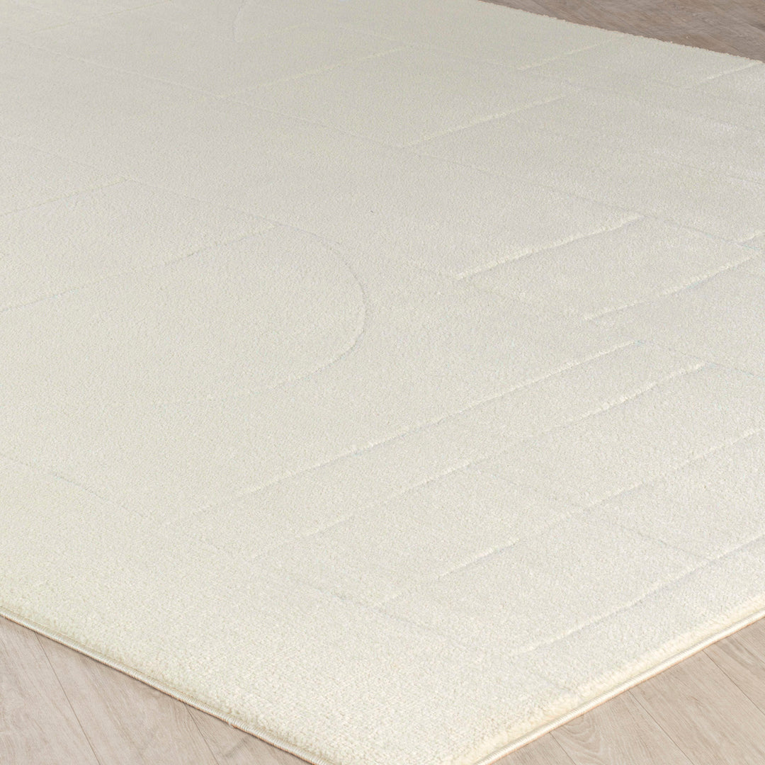 Tapis Scandinave Moderne Ivoire Bari