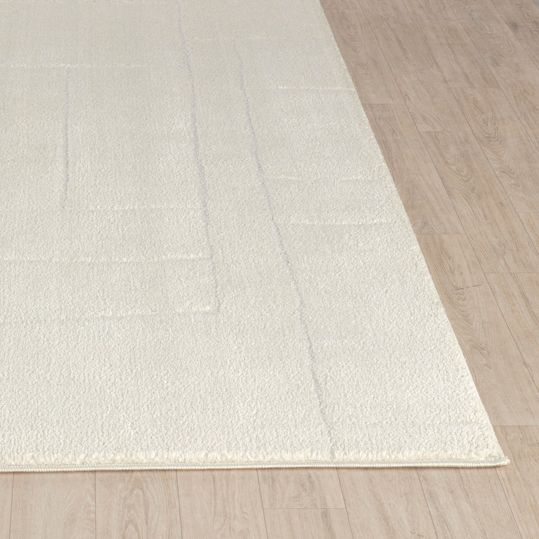 Tapis Scandinave Moderne Ivoire Bari