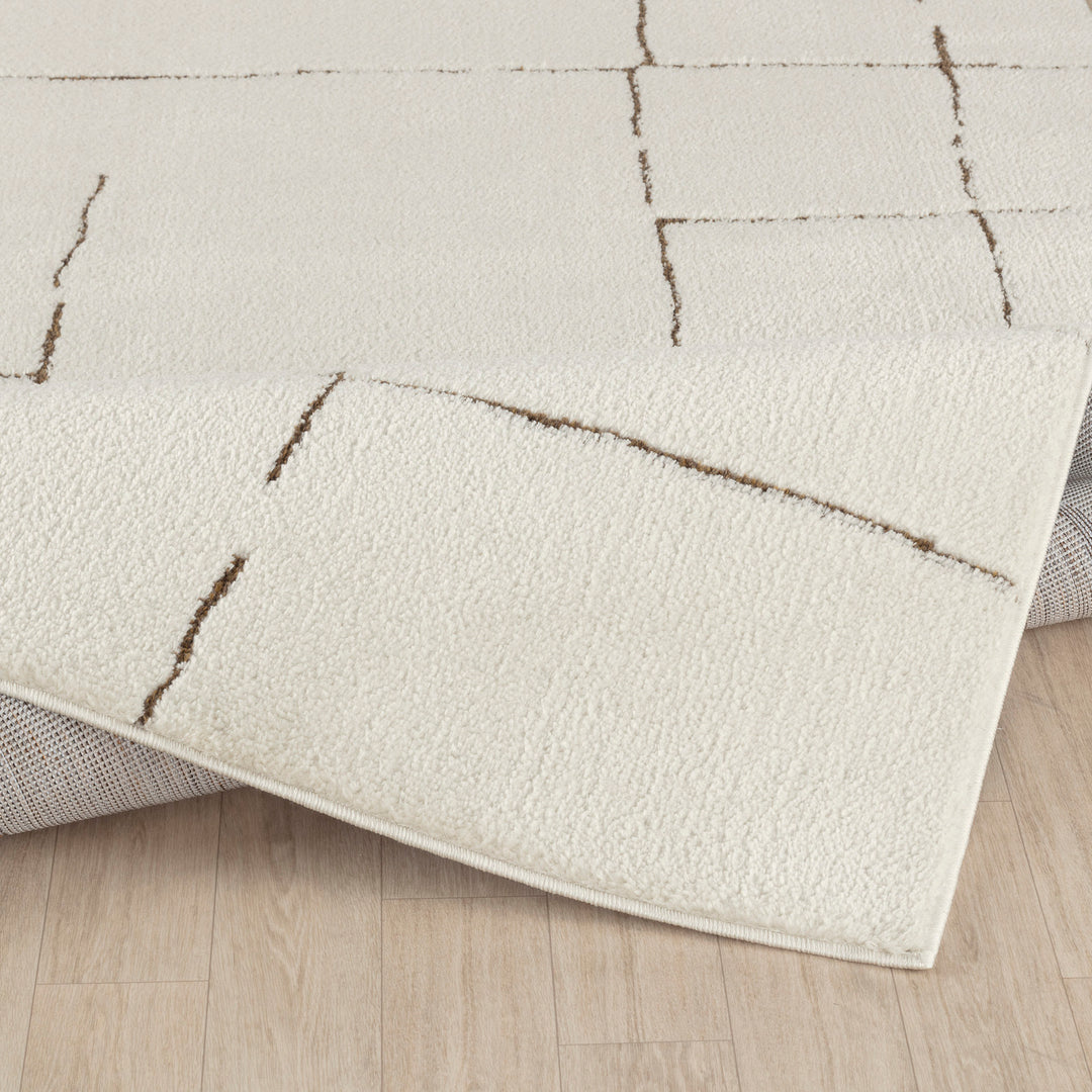 Tapis Scandinave Moderne Ivoire/Terracotta Prague