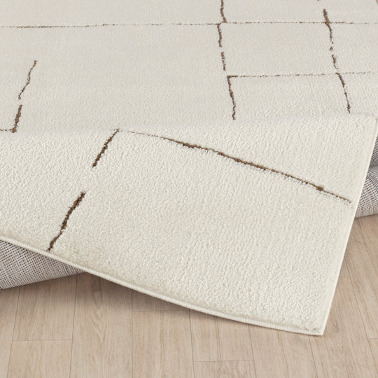Tapis Scandinave Moderne Ivoire/Terracotta Prague