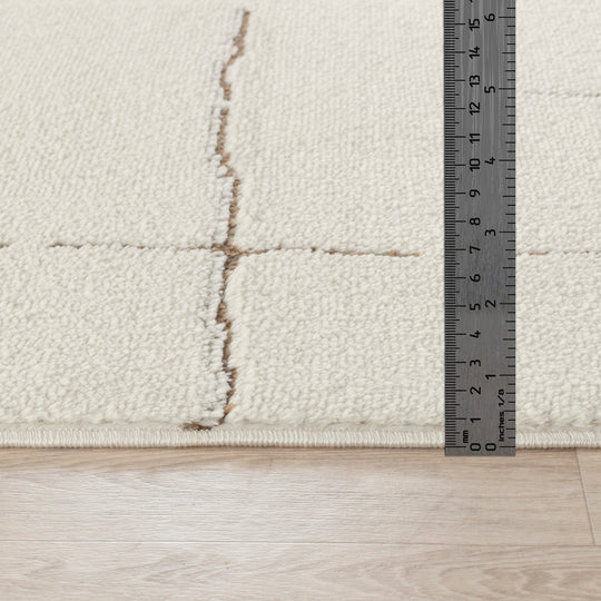 Tapis Scandinave Moderne Ivoire/Terracotta Prague