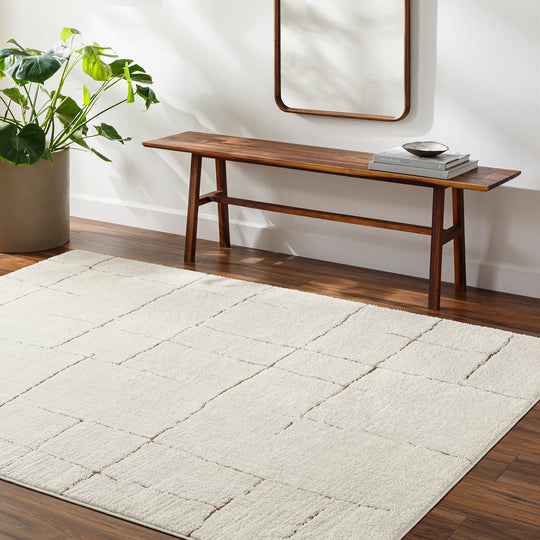 Tapis Scandinave Moderne Ivoire/Terracotta Prague