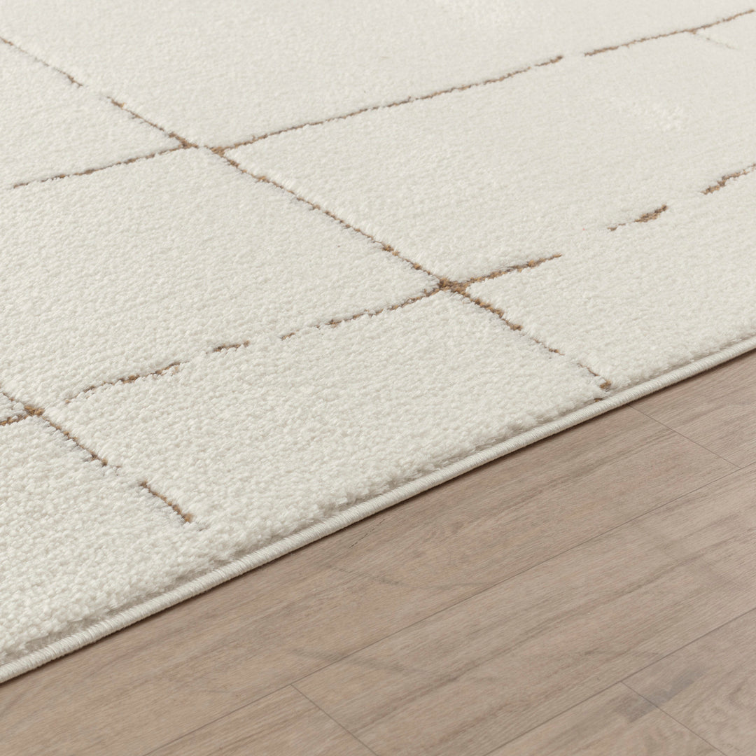 Tapis Scandinave Moderne Ivoire/Terracotta Prague