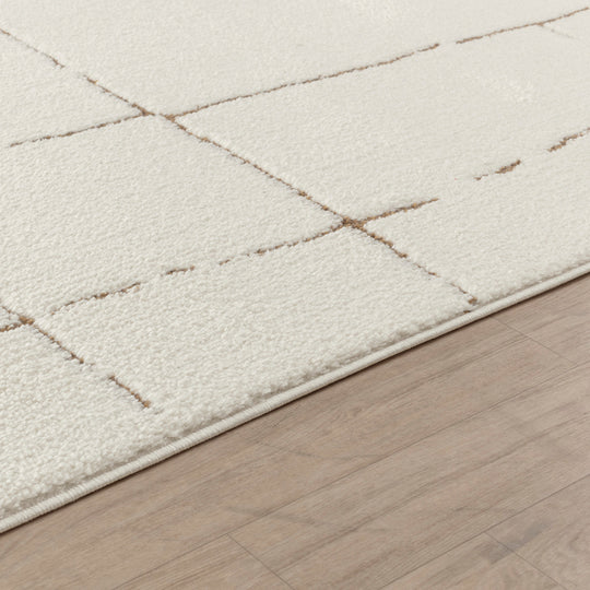 Tapis Scandinave Moderne Ivoire/Terracotta Prague