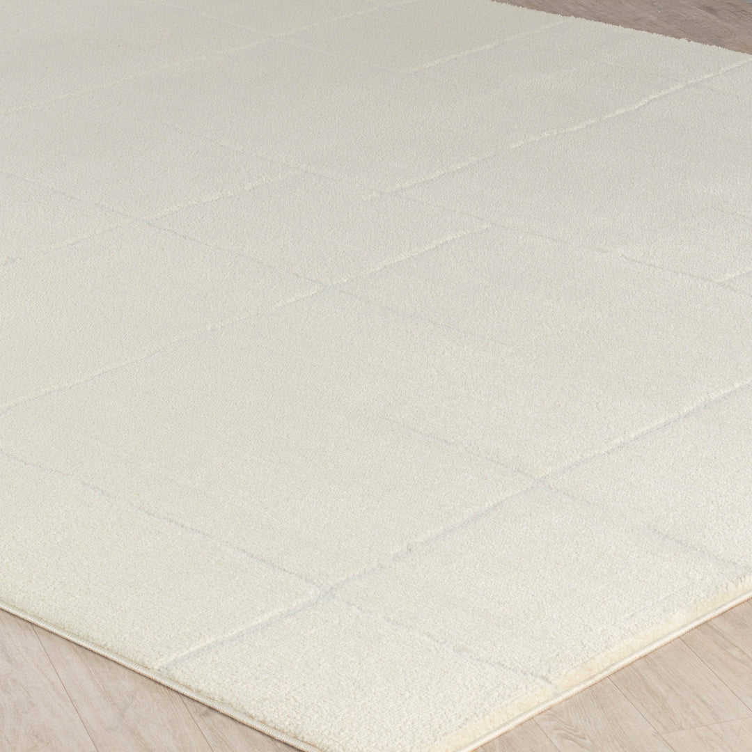 Tapis Scandinave Moderne Ivoire Prague