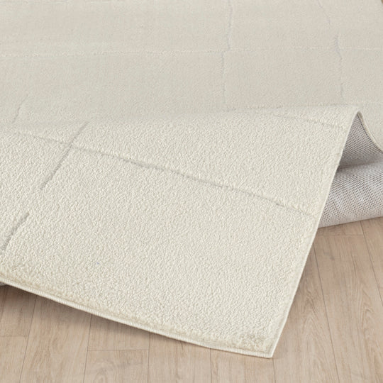 Tapis Scandinave Moderne Ivoire Prague