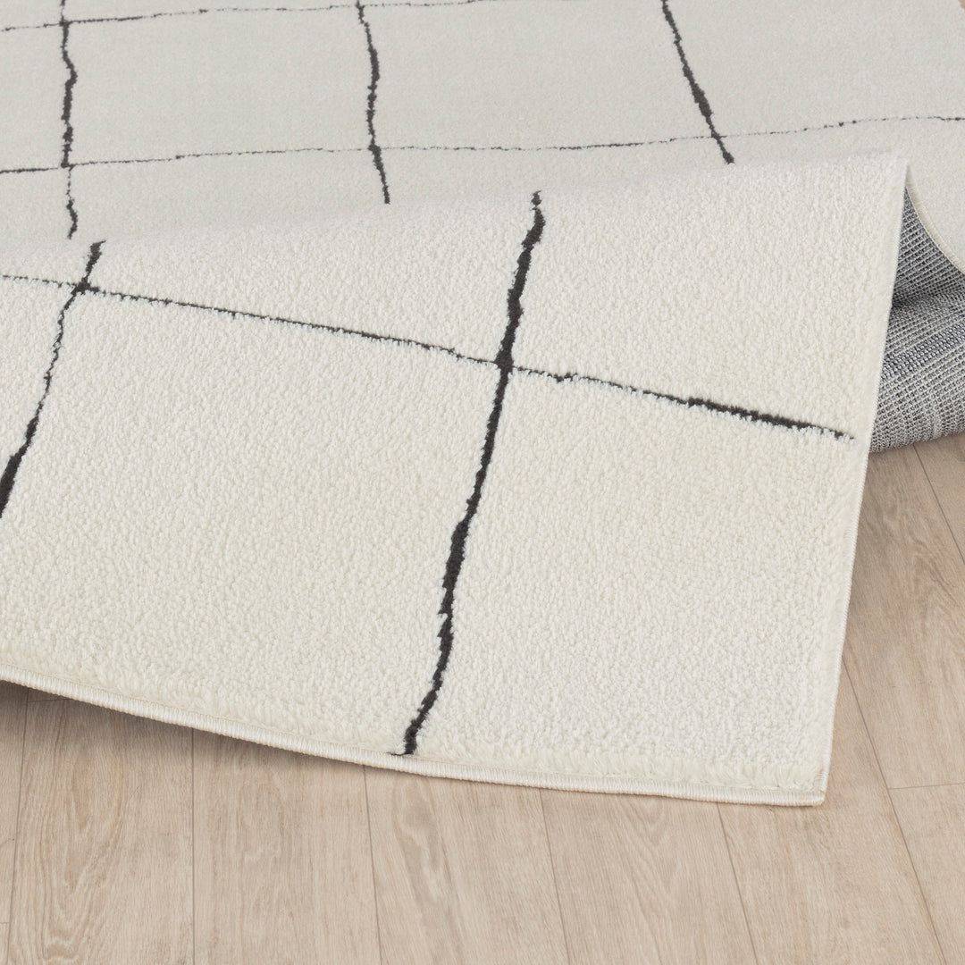 Tapis Scandinave Moderne Ivoire/Gris Inchon