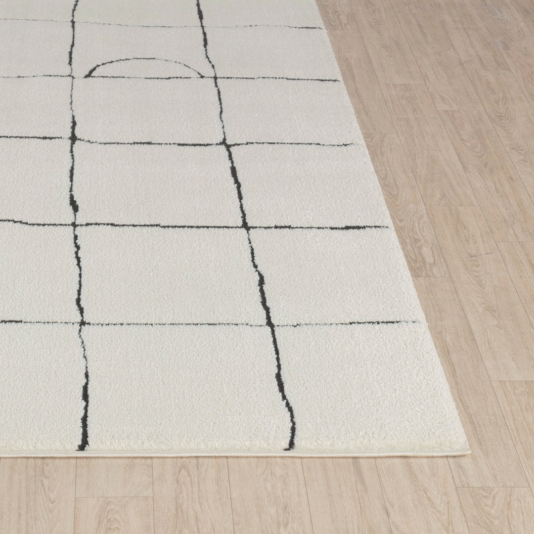 Tapis Scandinave Moderne Ivoire/Gris Inchon