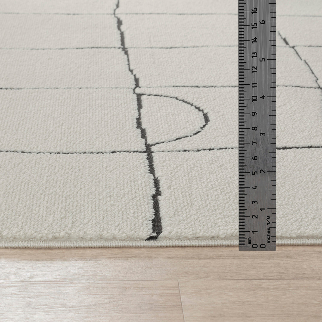 Tapis Scandinave Moderne Ivoire/Gris Inchon