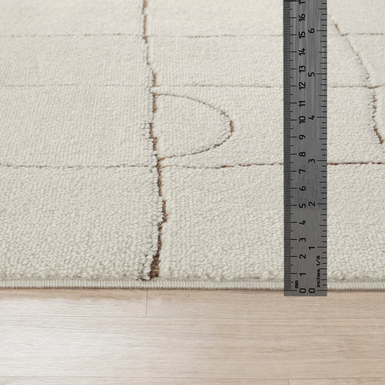 Tapis Scandinave Moderne Ivoire/Terracotta Inchon