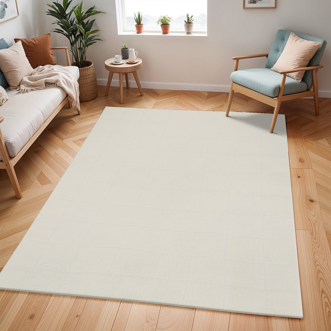 Tapis Scandinave Moderne Ivoire Inchon