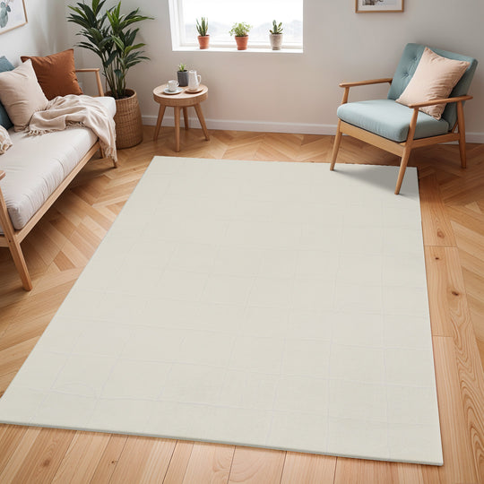 Tapis Scandinave Moderne Ivoire Inchon