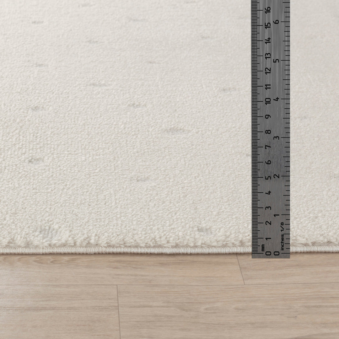 Tapis Scandinave à Pois Ivoire Busan