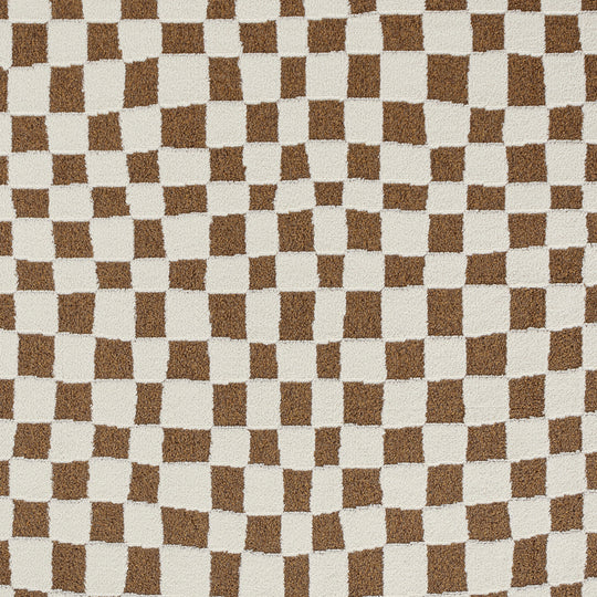 Tapis Scandinave à Carreaux Terracotta Gijon