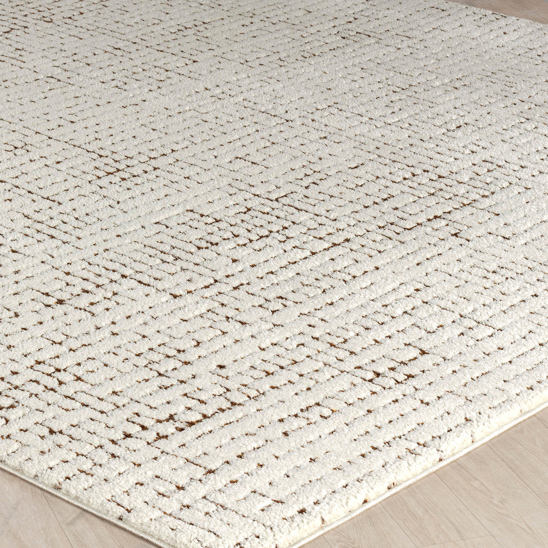 Tapis Scandinave Moderne Ivoire/Terracotta Cagliari