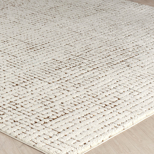 Tapis Scandinave Moderne Ivoire/Terracotta Cagliari