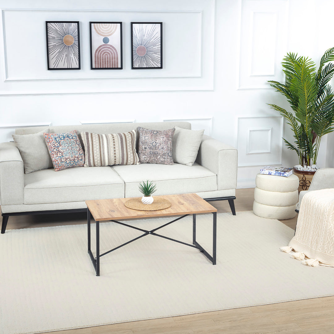 Tapis Scandinave Moderne Ivoire Cagliari