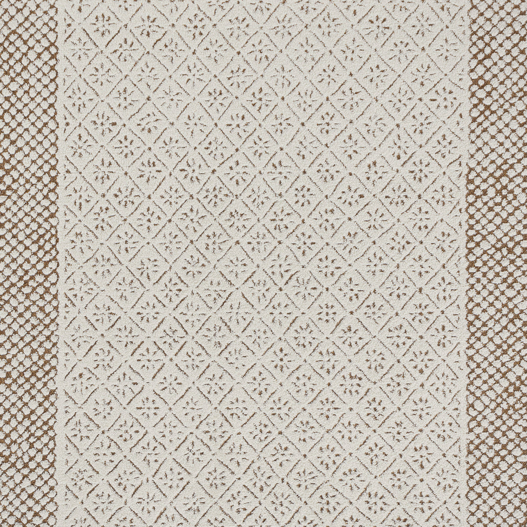 Tapis Scandinave Bohème Ivoire/Terracotta Monaco