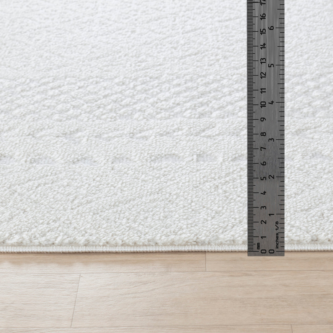 Tapis Scandinave Bohème Ivoire Monaco
