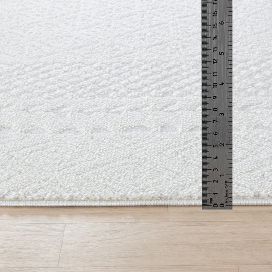 Tapis Scandinave Bohème Ivoire Monaco
