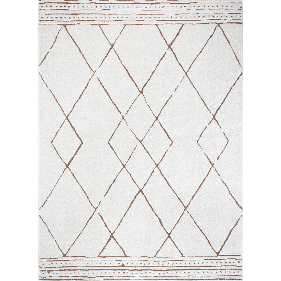 Tapis Berbère Ethnique Ivoire/Terracotta Habana