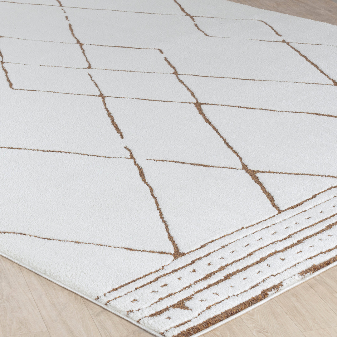 Tapis Berbère Ethnique Ivoire/Terracotta Habana