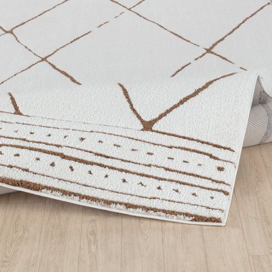 Tapis Berbère Ethnique Ivoire/Terracotta Habana