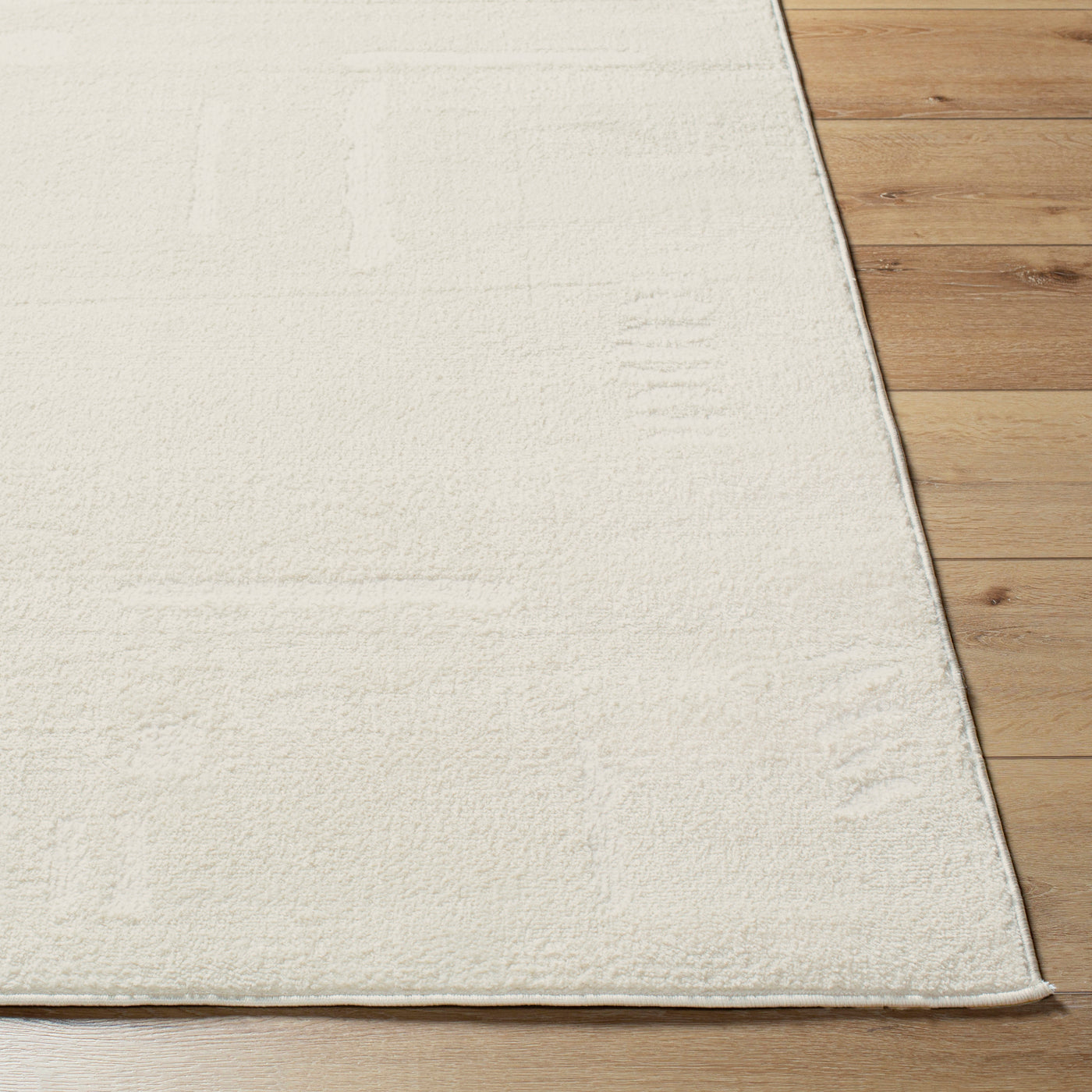Tapis Scandinave Moderne Ivoire/Blanc Osna