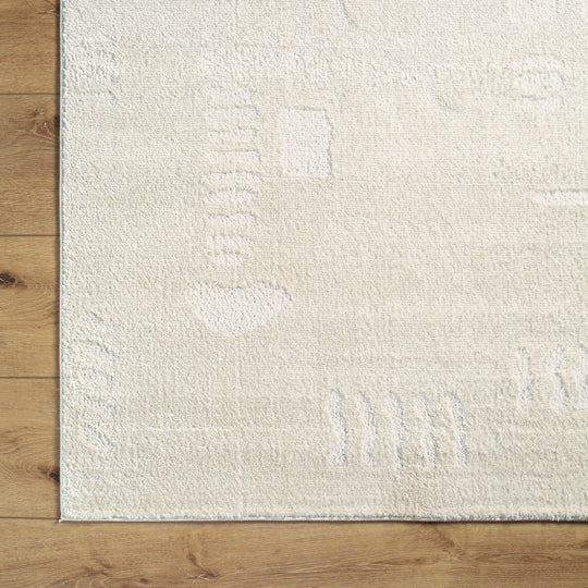 Tapis Scandinave Moderne Ivoire/Blanc Osna