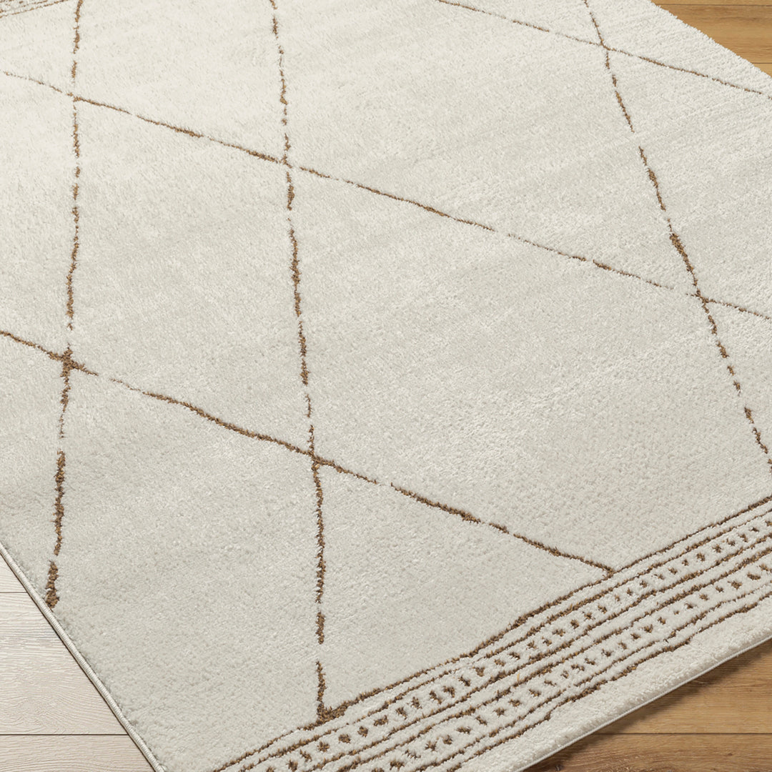 Tapis Berbère Ethnique Ivoire/Marron Pisa