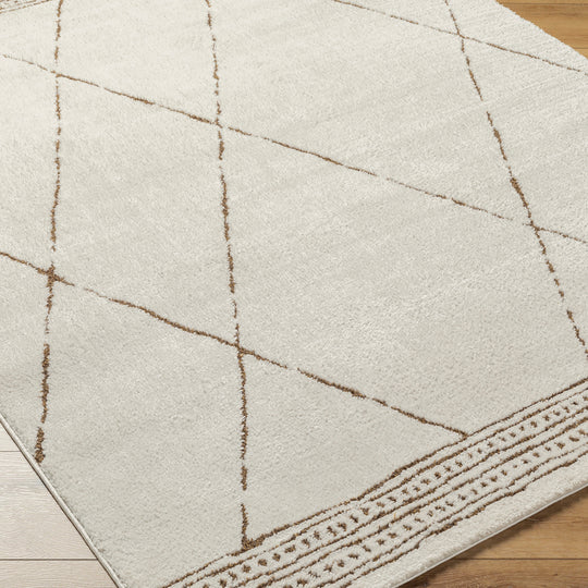 Tapis Berbère Ethnique Ivoire/Marron Pisa
