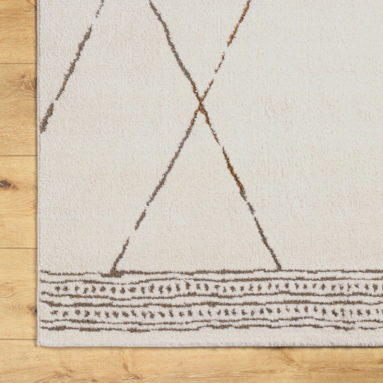Tapis Berbère Ethnique Ivoire/Marron Pisa