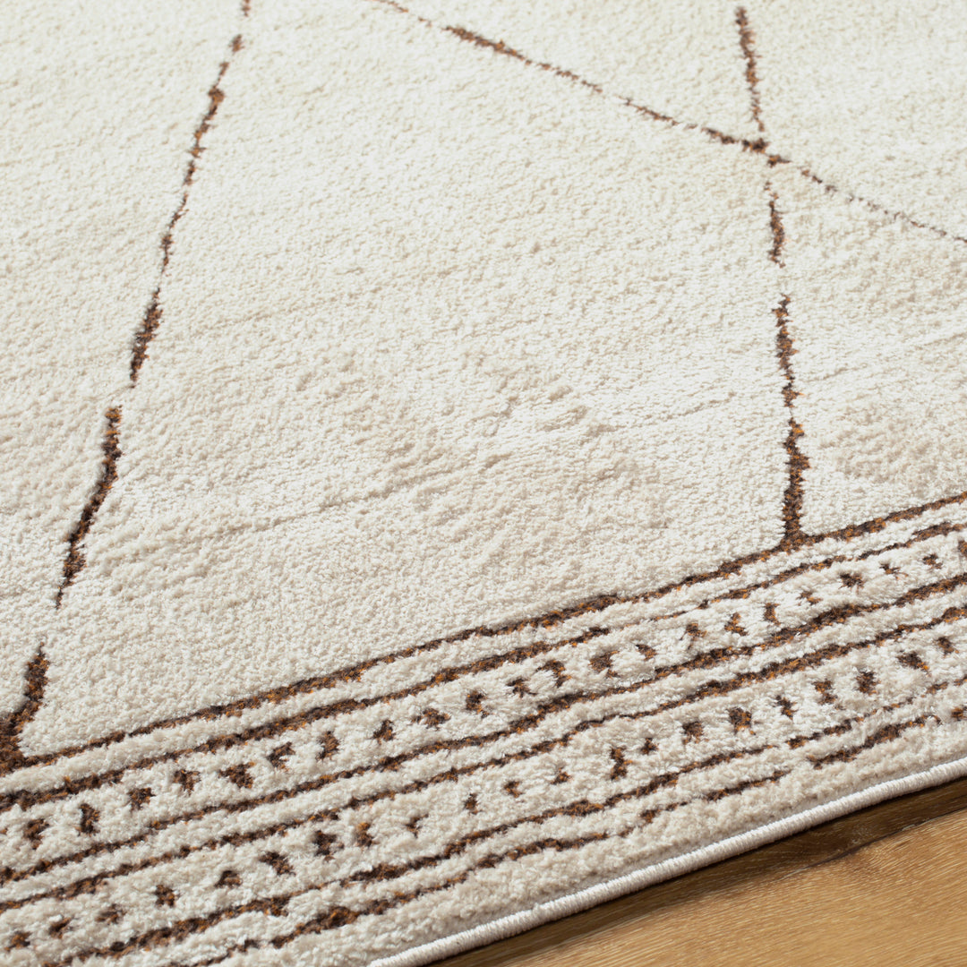 Tapis Berbère Ethnique Ivoire/Marron Pisa