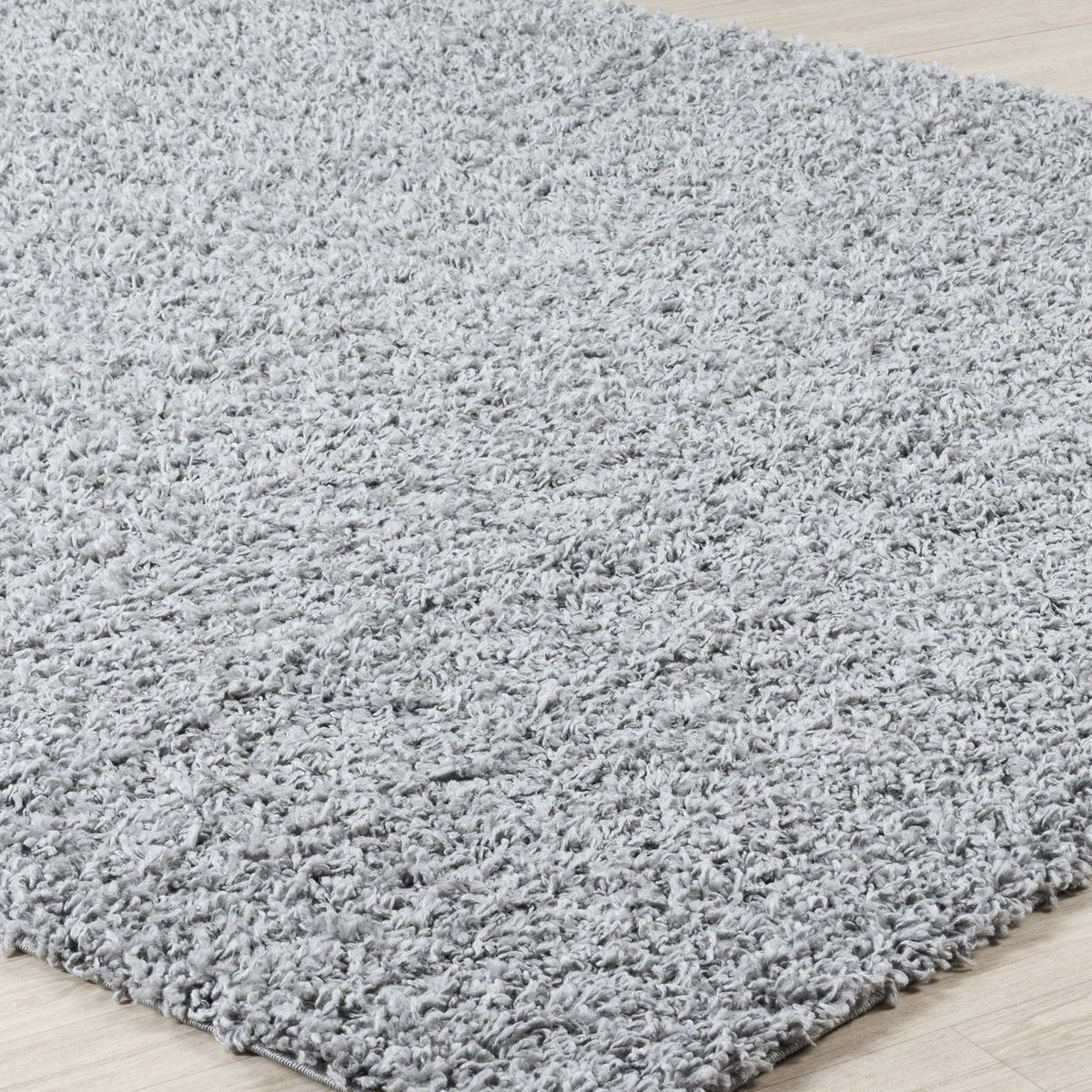 Tapis rond shaggy SURYA Boracay uni, poils longs gris, vue 10