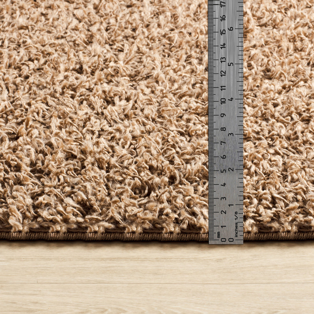 Tapis Shaggy Moderne Beige Foncé Boracay