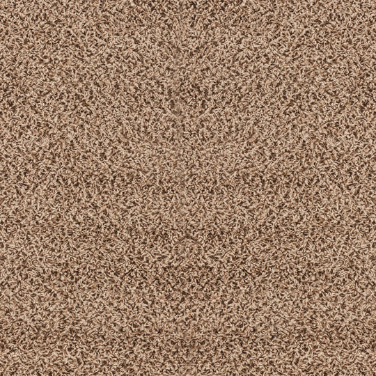 Tapis Rond Shaggy Moderne Beige Foncé Rond Boracay