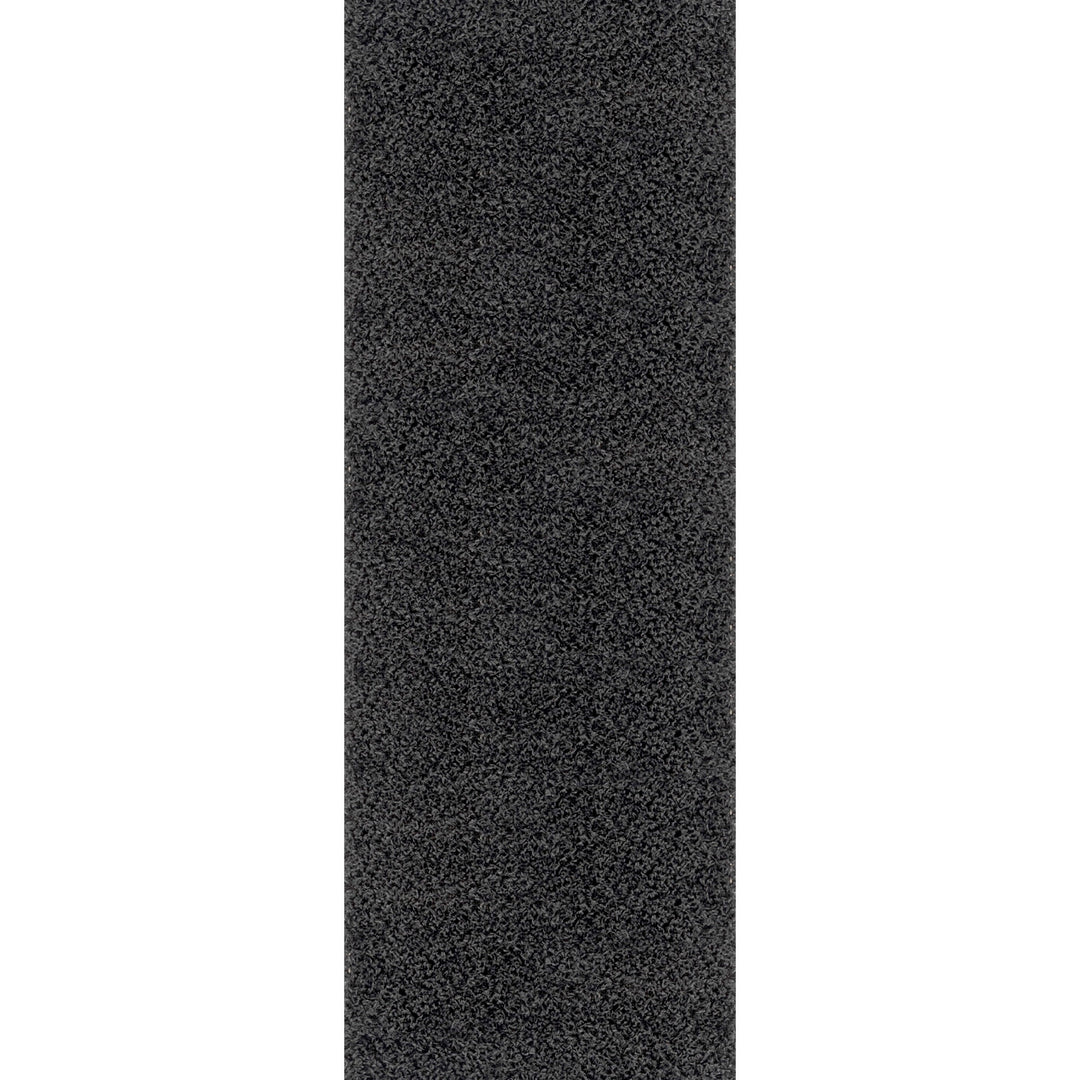Tapis de Couloir Shaggy Moderne Gris Foncé Boracay