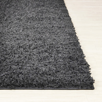 Tapis de Couloir Shaggy Moderne Gris Foncé Boracay