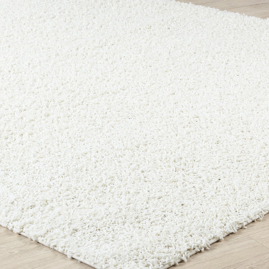 Tapis Shaggy Moderne Blanc Boracay