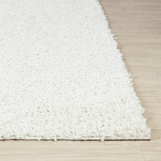Tapis Shaggy Moderne Blanc Boracay