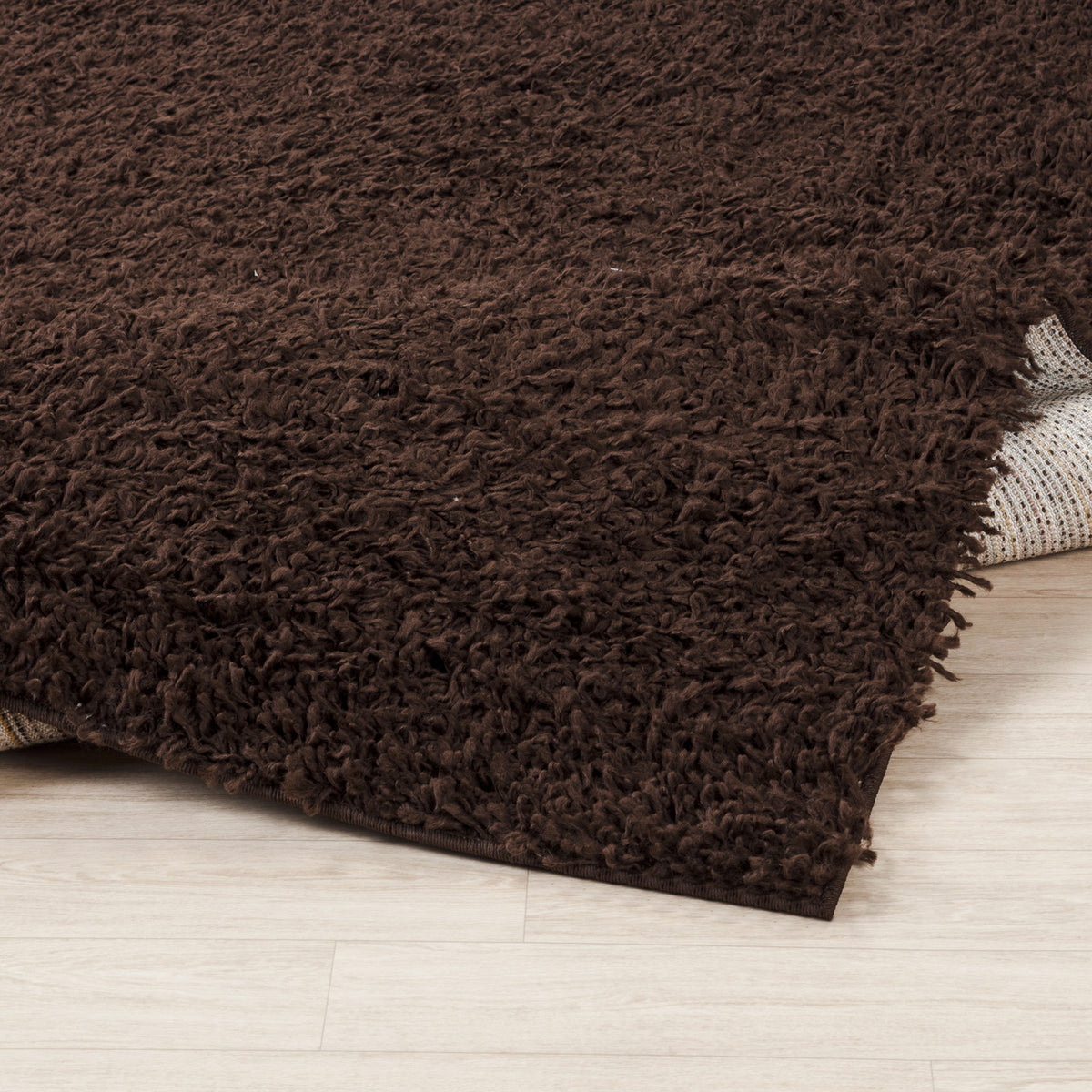 Tapis SURYA Boracay shaggy, poils longs uni marron foncé, vue 4
