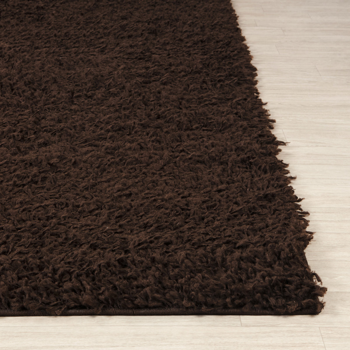 Tapis de couloir SURYA Boracay shaggy uni, poils longs, marron foncé, vue 5