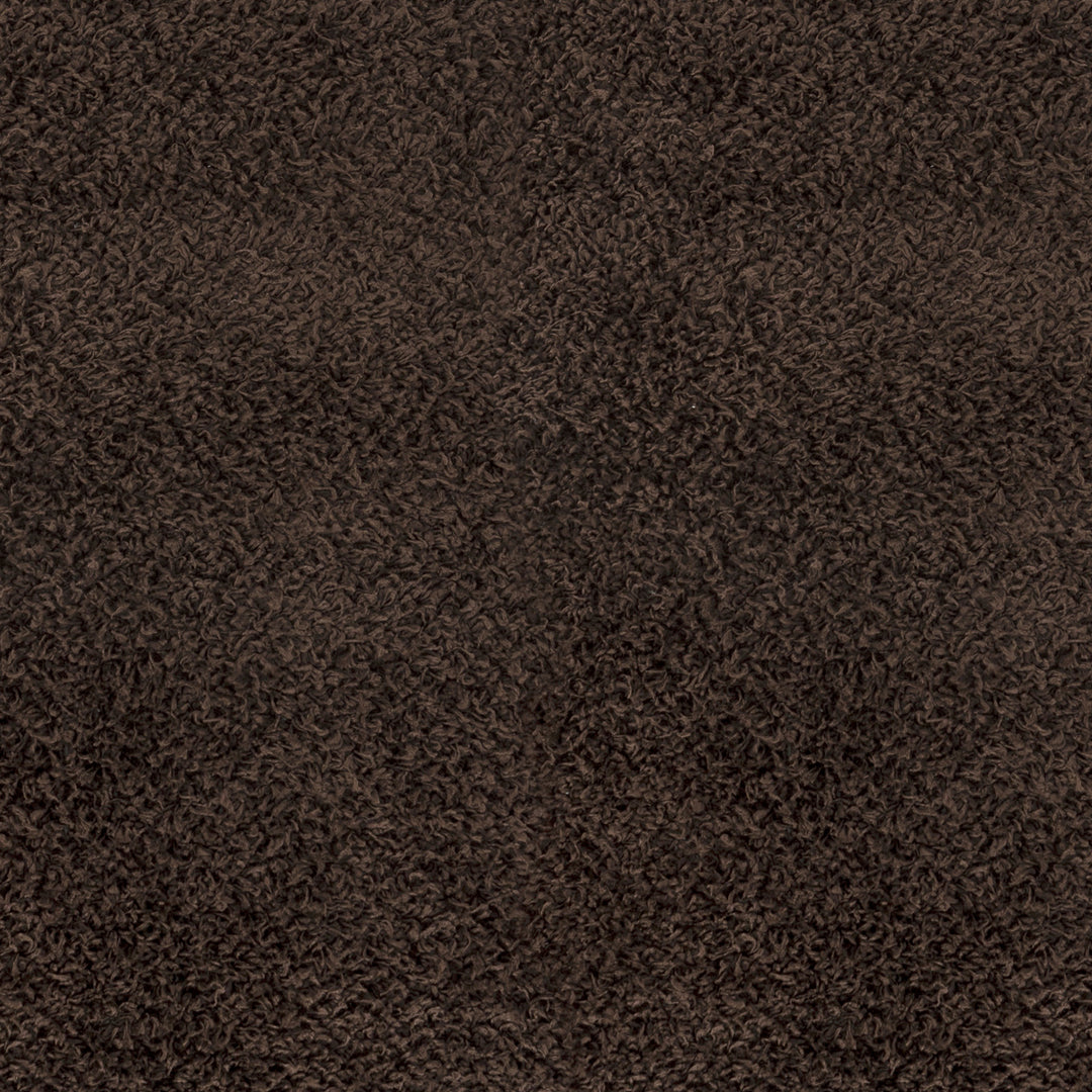 Tapis de Couloir Shaggy Moderne Marron Foncé Boracay