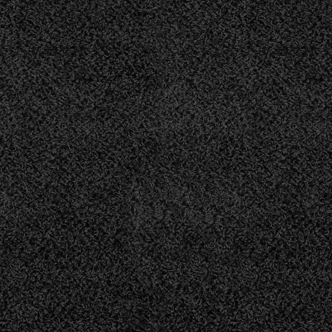 Tapis de Couloir Shaggy Moderne Noir Boracay