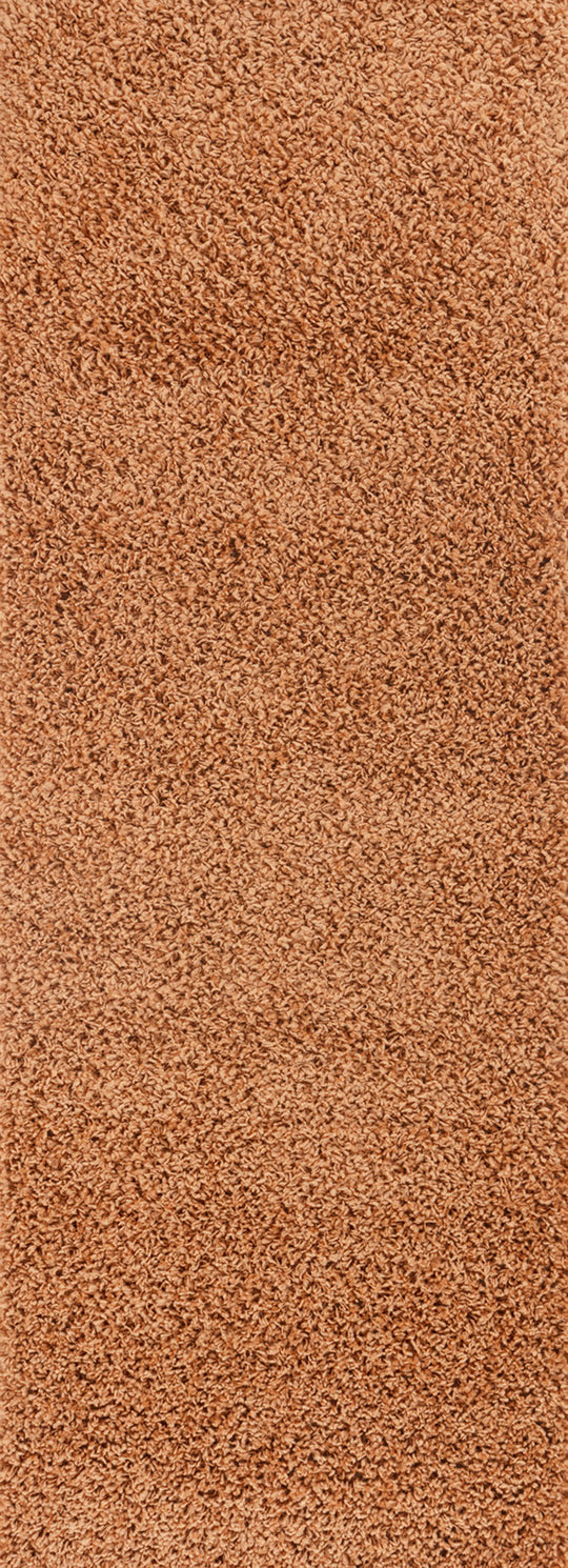 Tapis de Couloir Shaggy Moderne Terracotta Boracay