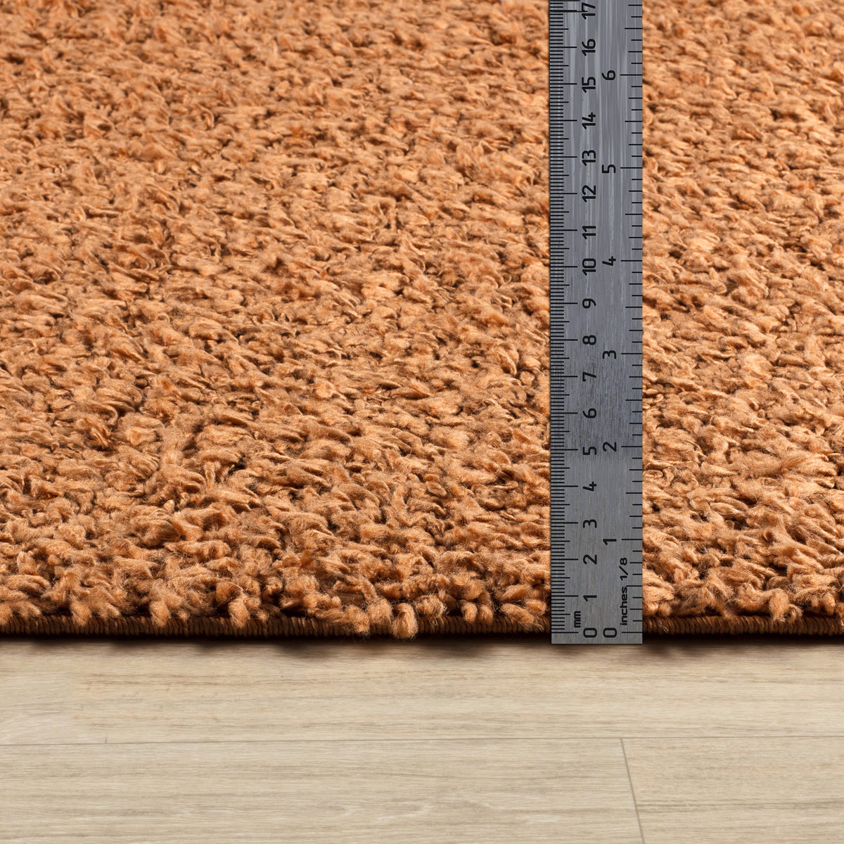 Tapis de couloir SURYA Boracay shaggy moderne, uni à poils longs terracotta, vue 7