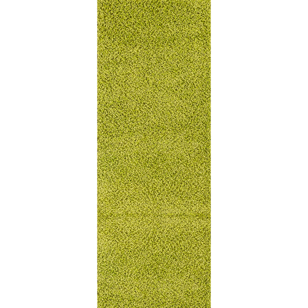 Tapis de Couloir Shaggy Moderne Vert Boracay