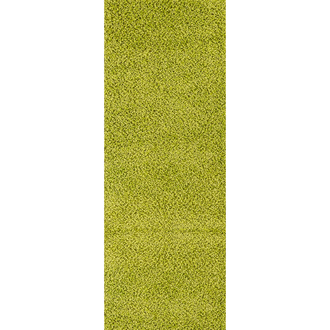 Tapis de Couloir Shaggy Moderne Vert Boracay